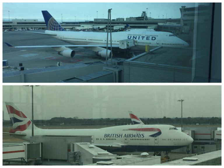 a plane parked at an airport