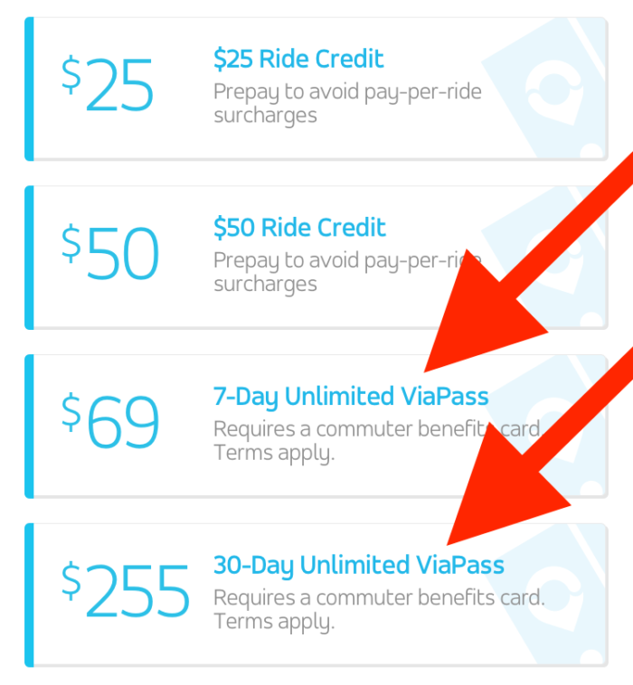 ViaPass Unlimited Rides