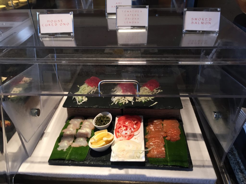 four seasons lanai breakfast buffet sashimi