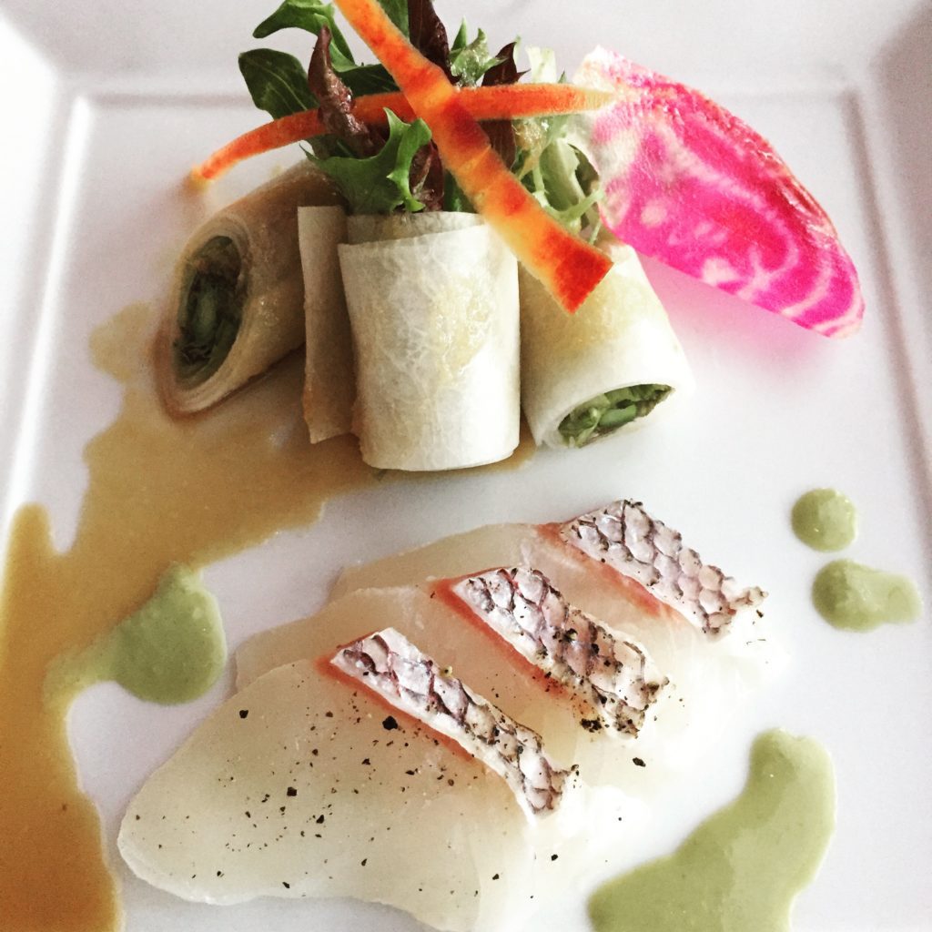four seasons lanai nobu dinner plate