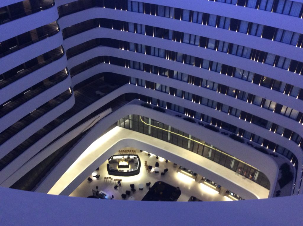 a building with many windows