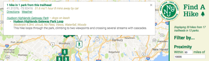 NYNJTC Trail Finder Map - Best Hiking