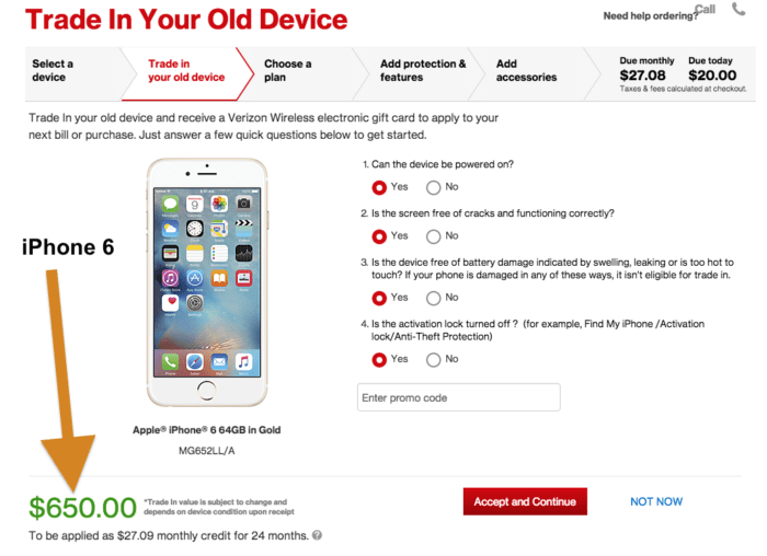iPhone 7 for $0