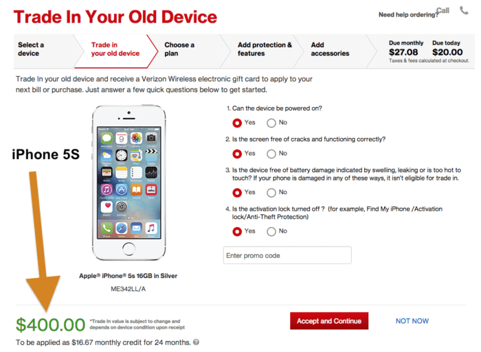 iPhone 7 for $0