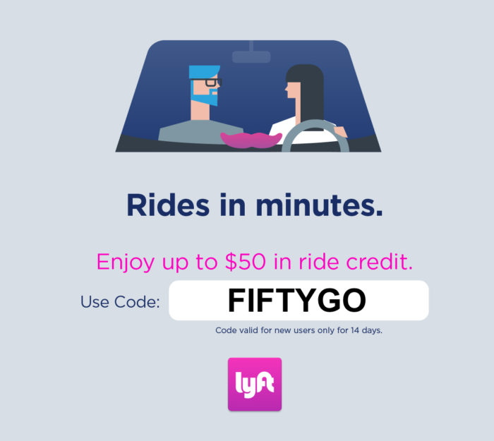 Lyft $50 Promo Code - FIFTYGO