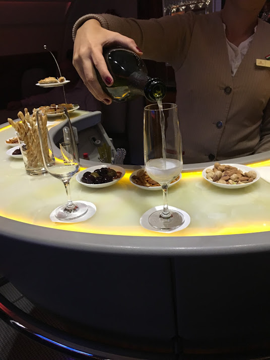 Emirates pouring Dom Perignon