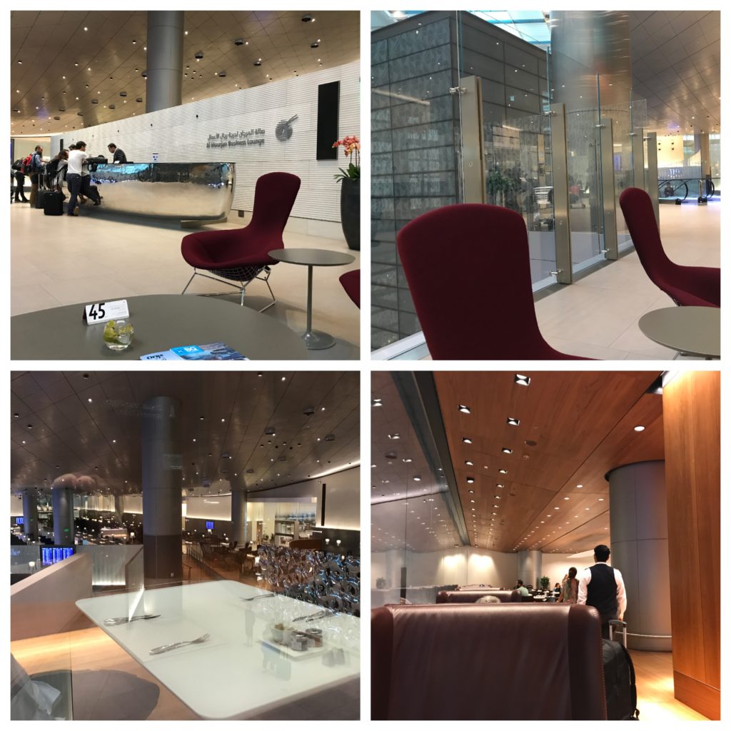 a collage of a room with chairs and tables