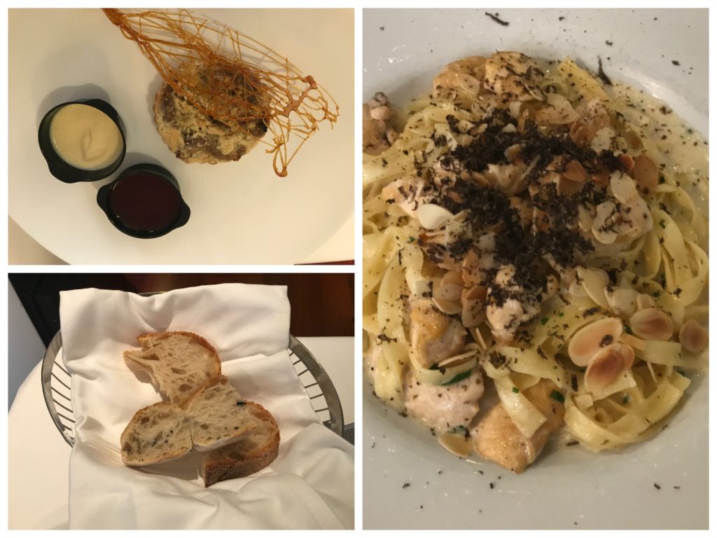 a collage of food on a plate