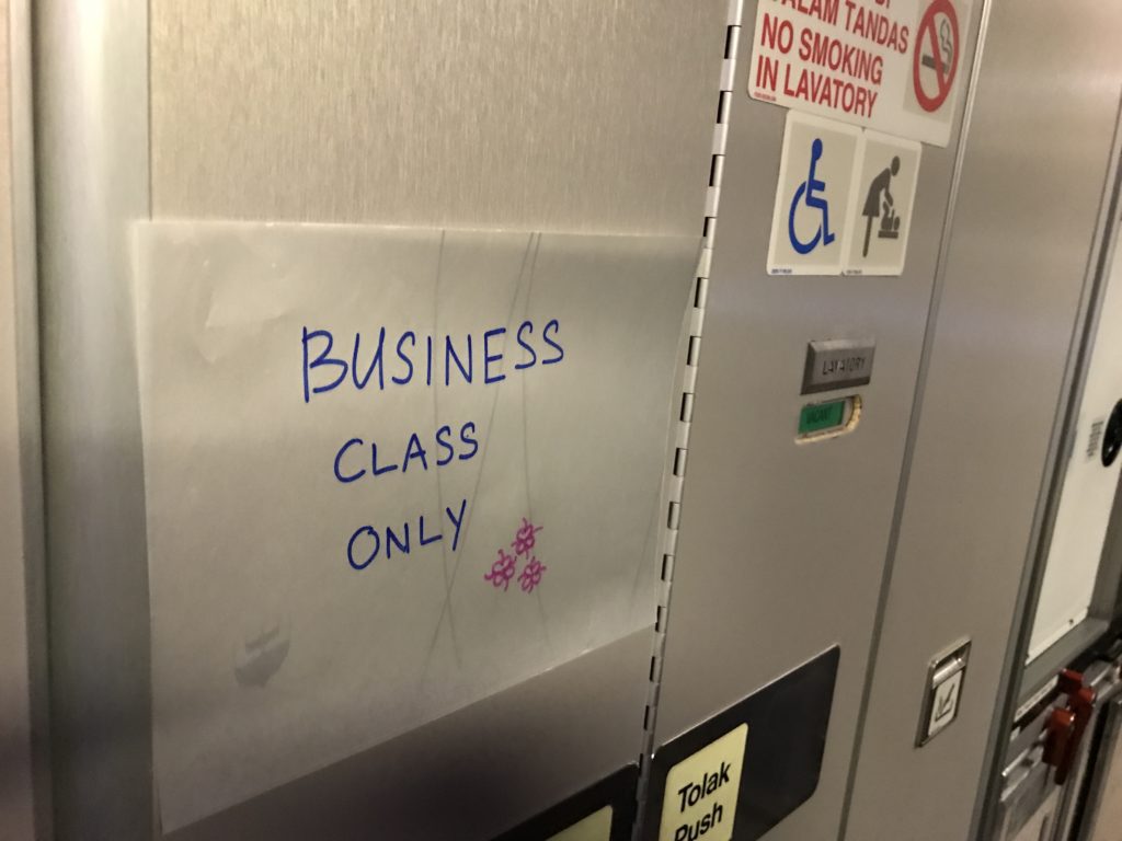 a sign on a door