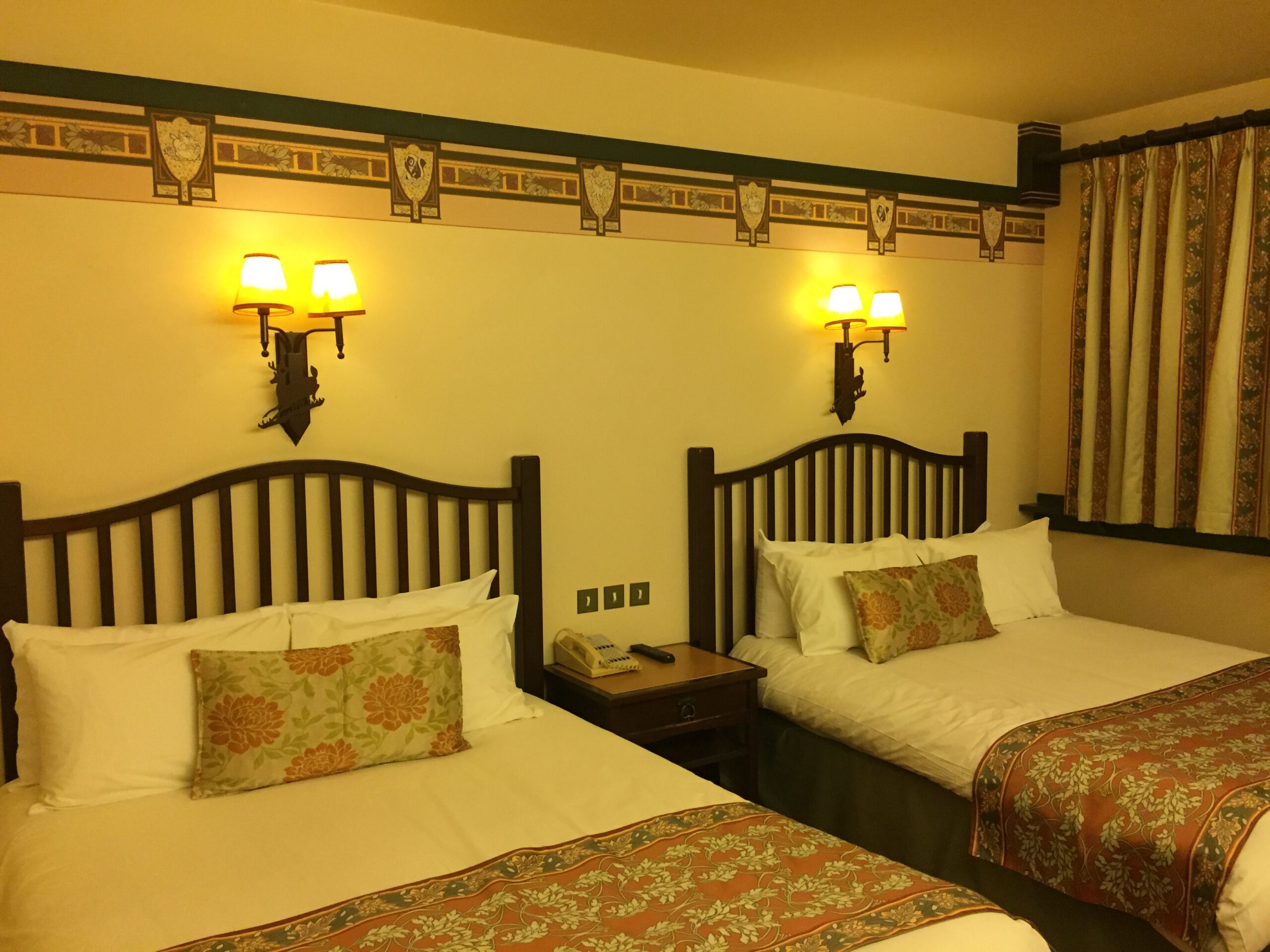 two beds in a room