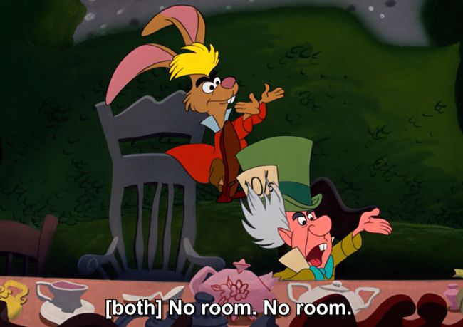 cartoon of a rabbit and a person