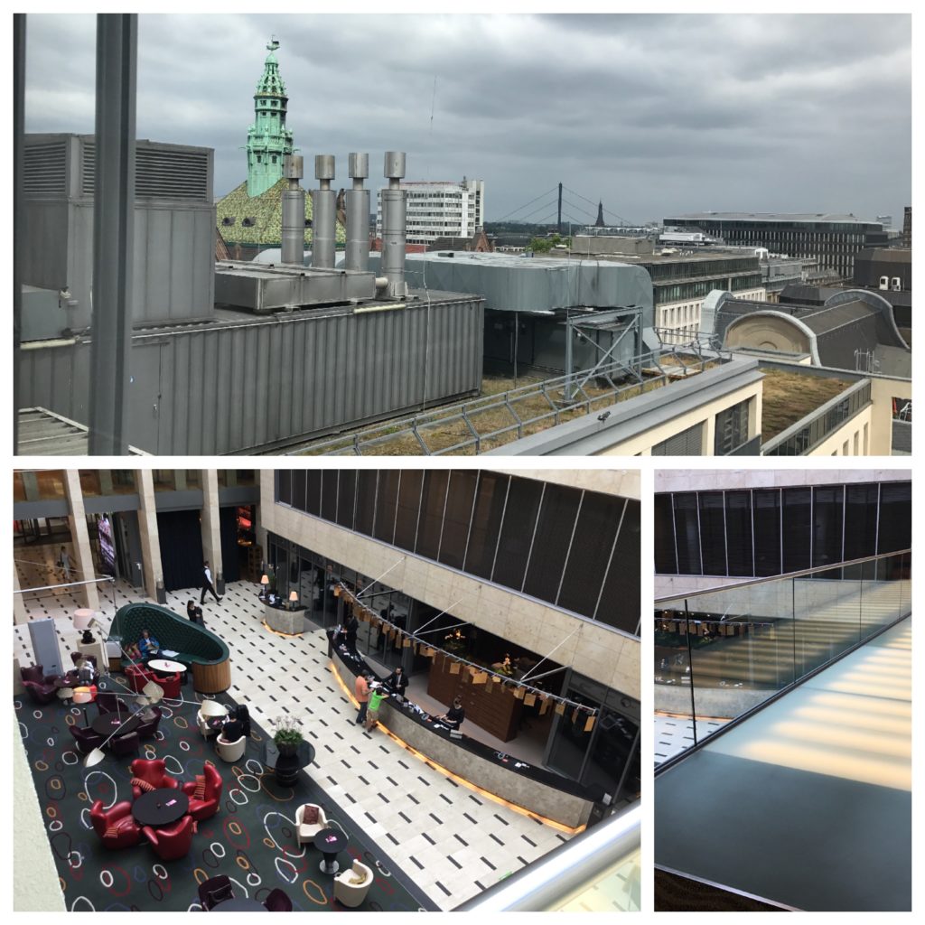 a collage of a building