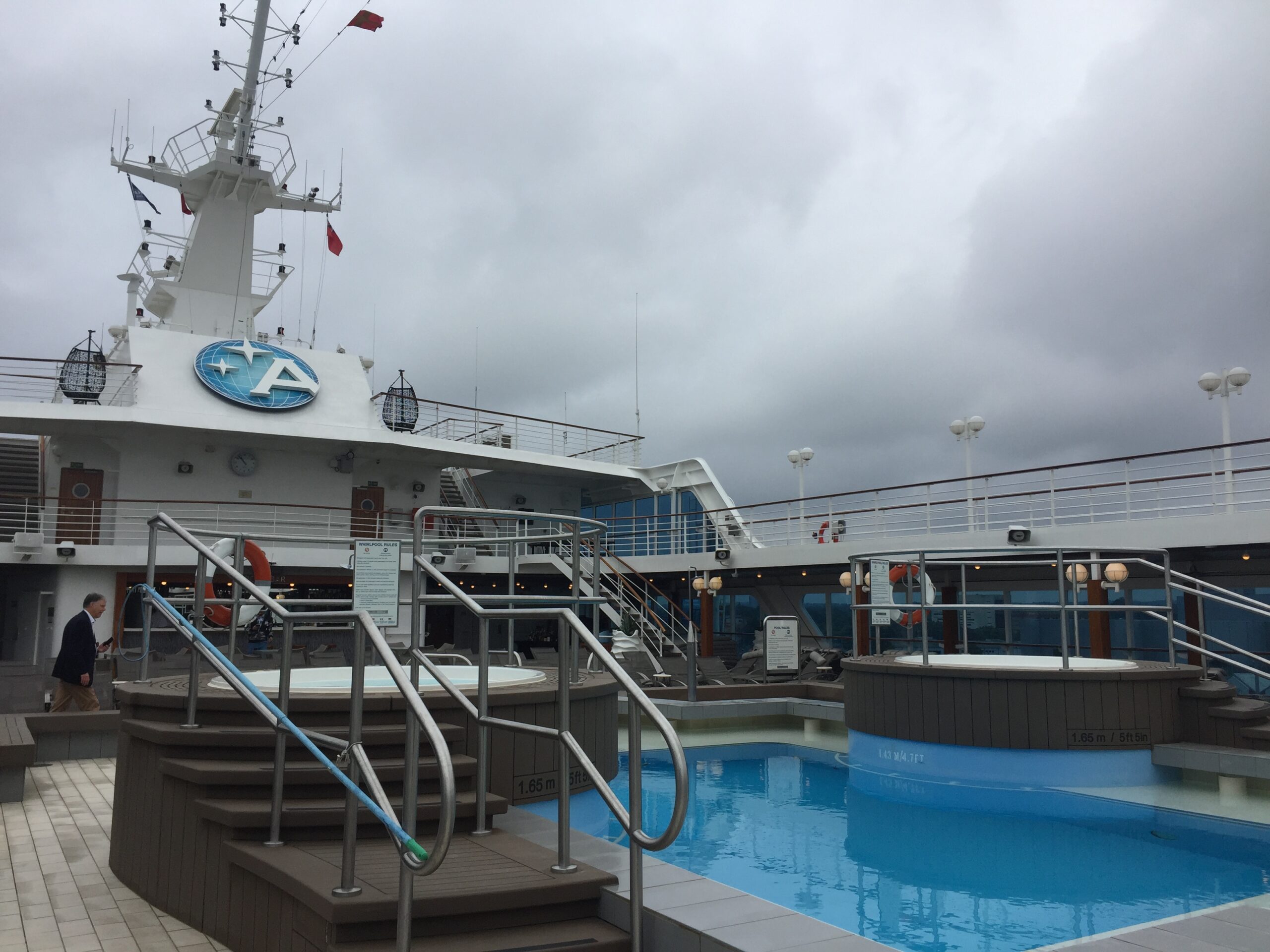 a pool on a ship
