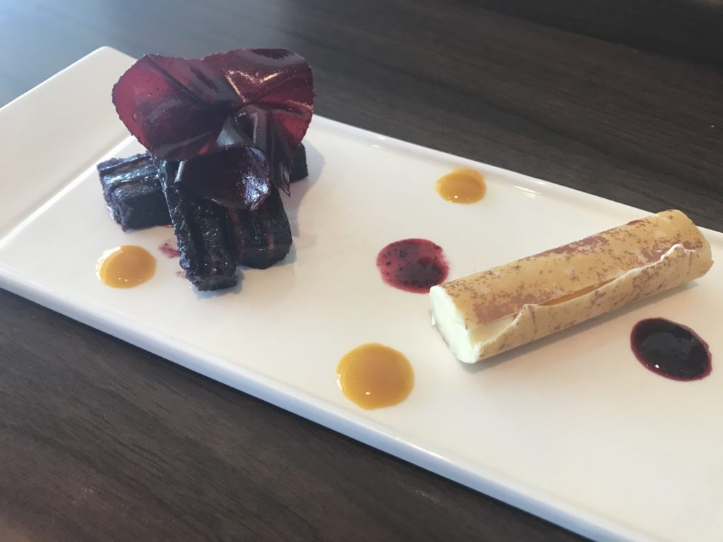 a plate of food on a table