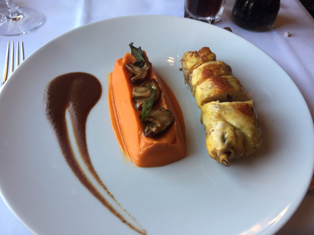 a plate of food on a table