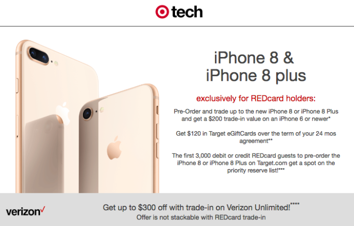 Target iPhone 8 Pre-order Trade-in