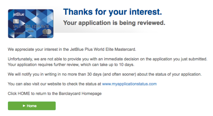 Barclay Credit Card Application Status Pending Approval