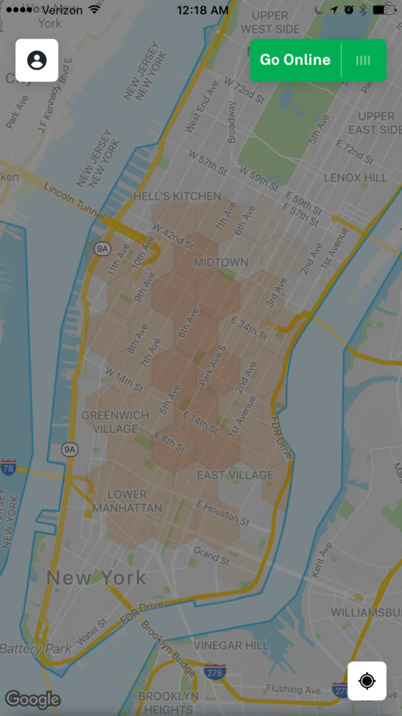 Postmates Dispatch Map
