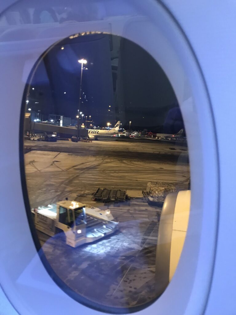 a window of an airplane