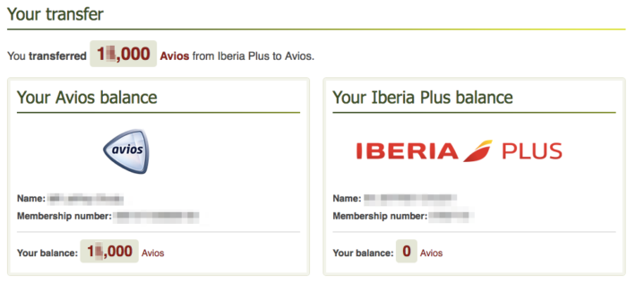How to Transfer Iberia Avios to British Airways - Completed