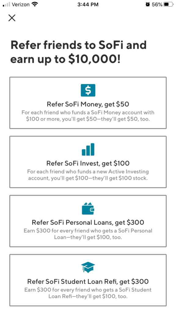 Sofi Refer a Friend Bonus