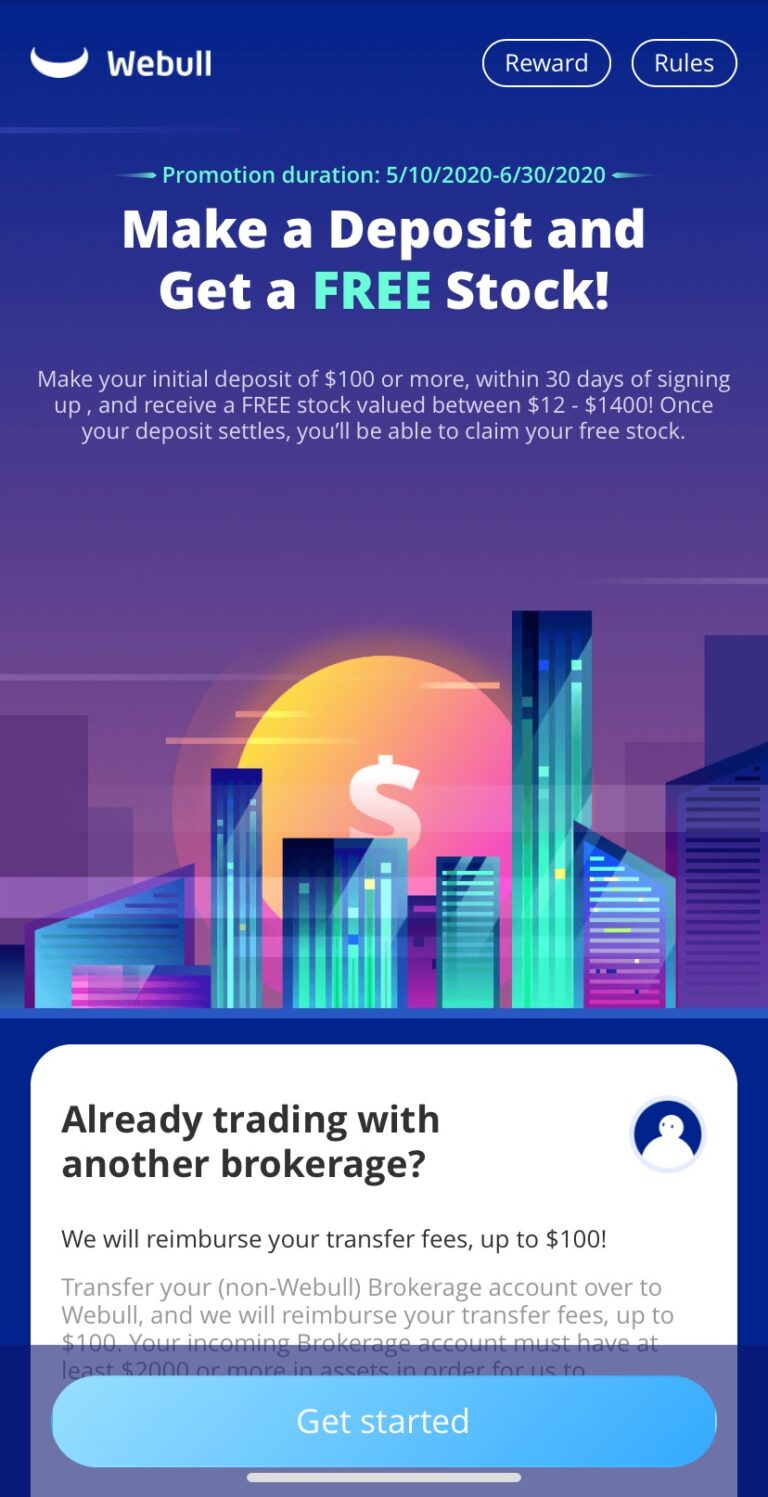 webull free stock